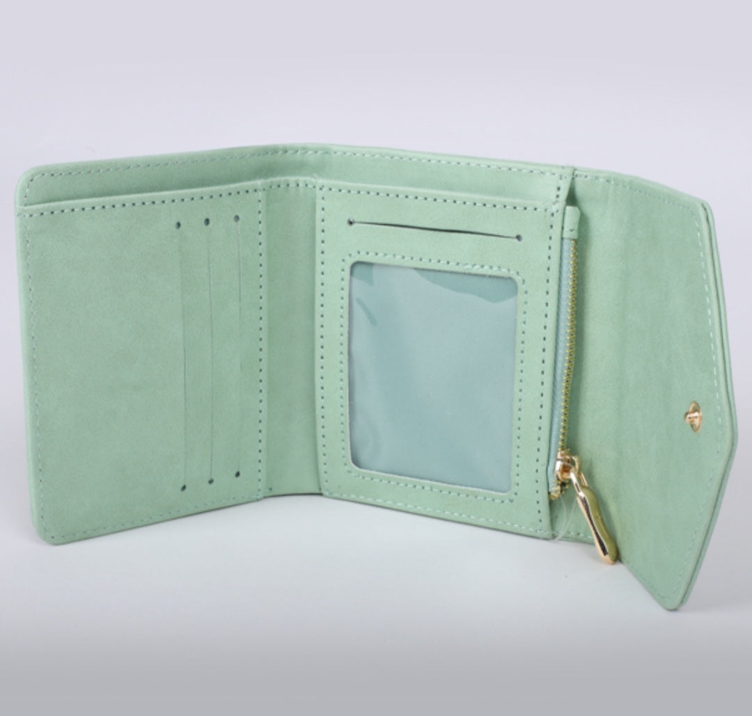 Women’s Blessed Green Wallet- Imitation Leather