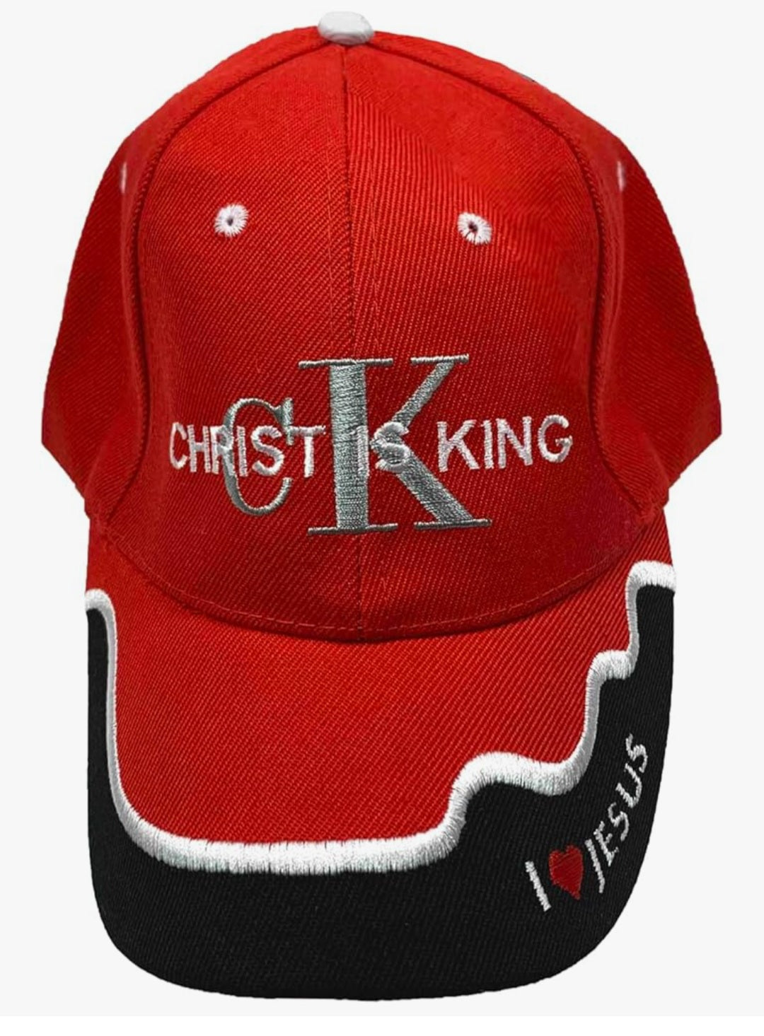 Red And Black Christ Is King Cap